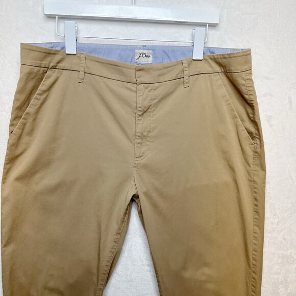 J Crew Slim Boyfriend Chino Pants Khaki Tan Classic Preppy Staple Capsule 32/14 - Picture 4 of 11